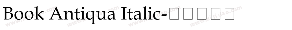 Book Antiqua Italic字体转换